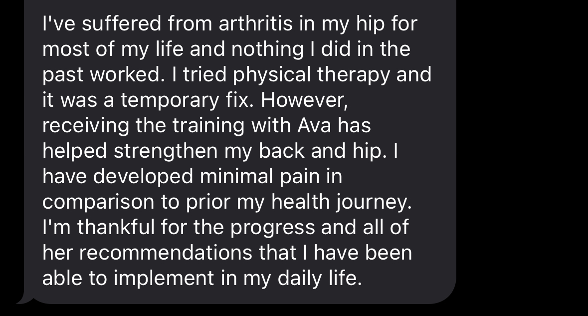 Client testimonial message 6