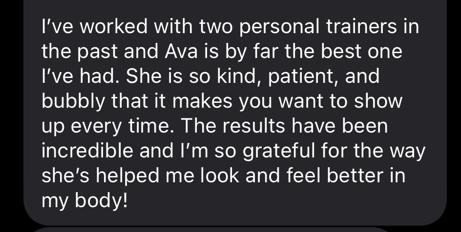 Client testimonial message 4